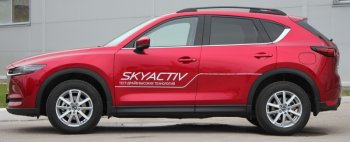 8 199 р. Рейлинги крыши АПС  Mazda CX-5  KF (2016-2025) (Серебристые без поперечин )  с доставкой в г. Кемерово. Увеличить фотографию 2