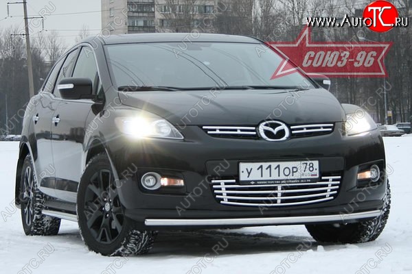 10 664 р. Защита переднего бампера d 42 Mazda CX-7 ER дорестайлинг (2006-2010)  с доставкой в г. Кемерово