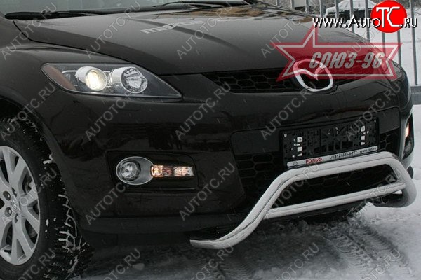 13 409 р. Защита переднего бампера Souz-96 (d60) Mazda CX-7 ER дорестайлинг (2006-2010)  с доставкой в г. Кемерово