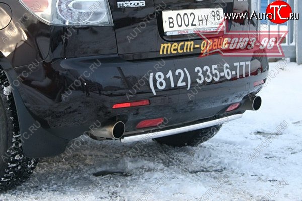 9 314 р. Защита заднего бампера Souz-96 (d42) Mazda CX-7 ER дорестайлинг (2006-2010)  с доставкой в г. Кемерово