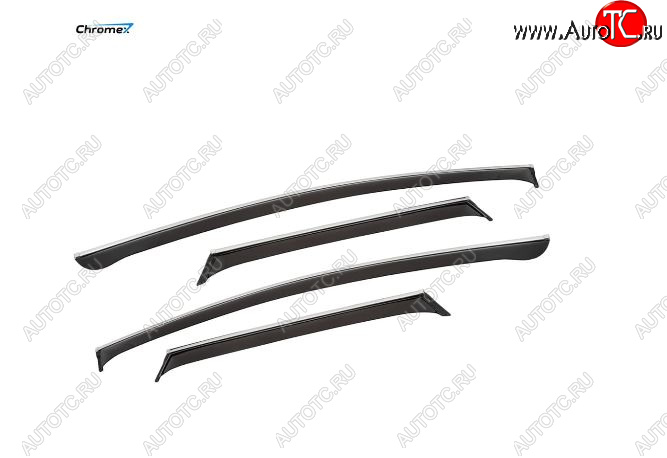 5 299 р. Дефлекторы окон с хромированым молдингом CHROMEX  Mazda CX-7  ER (2006-2012) дорестайлинг, рестайлинг  с доставкой в г. Кемерово