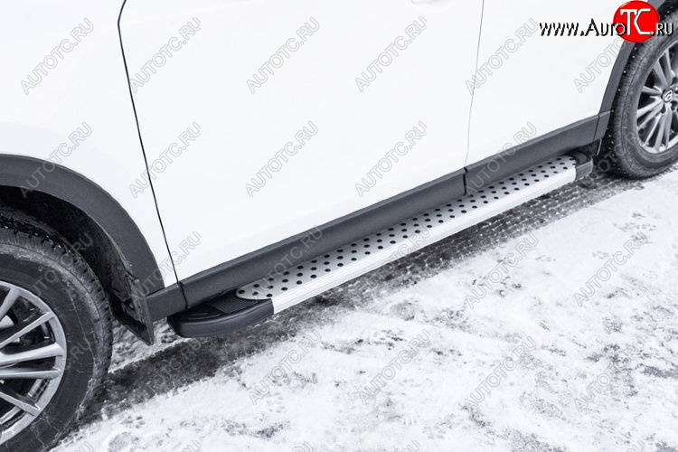 17 399 р. Пороги алюминиевые Slitkoff  Mazda MX-5 (2005-2015) (Standart Silver)  с доставкой в г. Кемерово