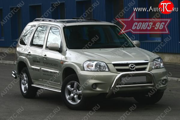 19 718 р. Защита переднего бампера Souz-96 (d76) Mazda Tribute  рестайлинг (2008-2011)  с доставкой в г. Кемерово