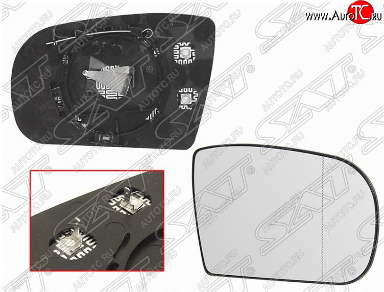 799 р. Правое полотно зеркала SAT (асферическое с обогревом)  Mercedes-Benz E-Class  W210 (1996-2003) дорестайлинг универсал, седан рестайлинг, универсал рестайлинг  с доставкой в г. Кемерово