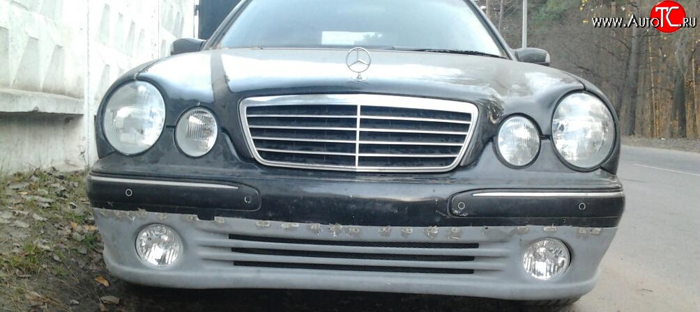 5 199 р. Накладка на передний бампер Sport Mercedes-Benz E-Class W210 дорестайлинг седан (1996-1999)  с доставкой в г. Кемерово
