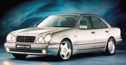 4 499 р. Комплект порогов AMG E45 Mercedes-Benz E-Class W210 дорестайлинг седан (1996-1999) (Неокрашенные)  с доставкой в г. Кемерово. Увеличить фотографию 2