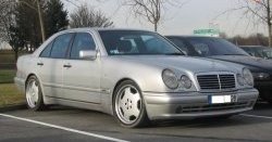 4 499 р. Комплект порогов AMG E45 Mercedes-Benz E-Class W210 дорестайлинг седан (1996-1999) (Неокрашенные)  с доставкой в г. Кемерово. Увеличить фотографию 4