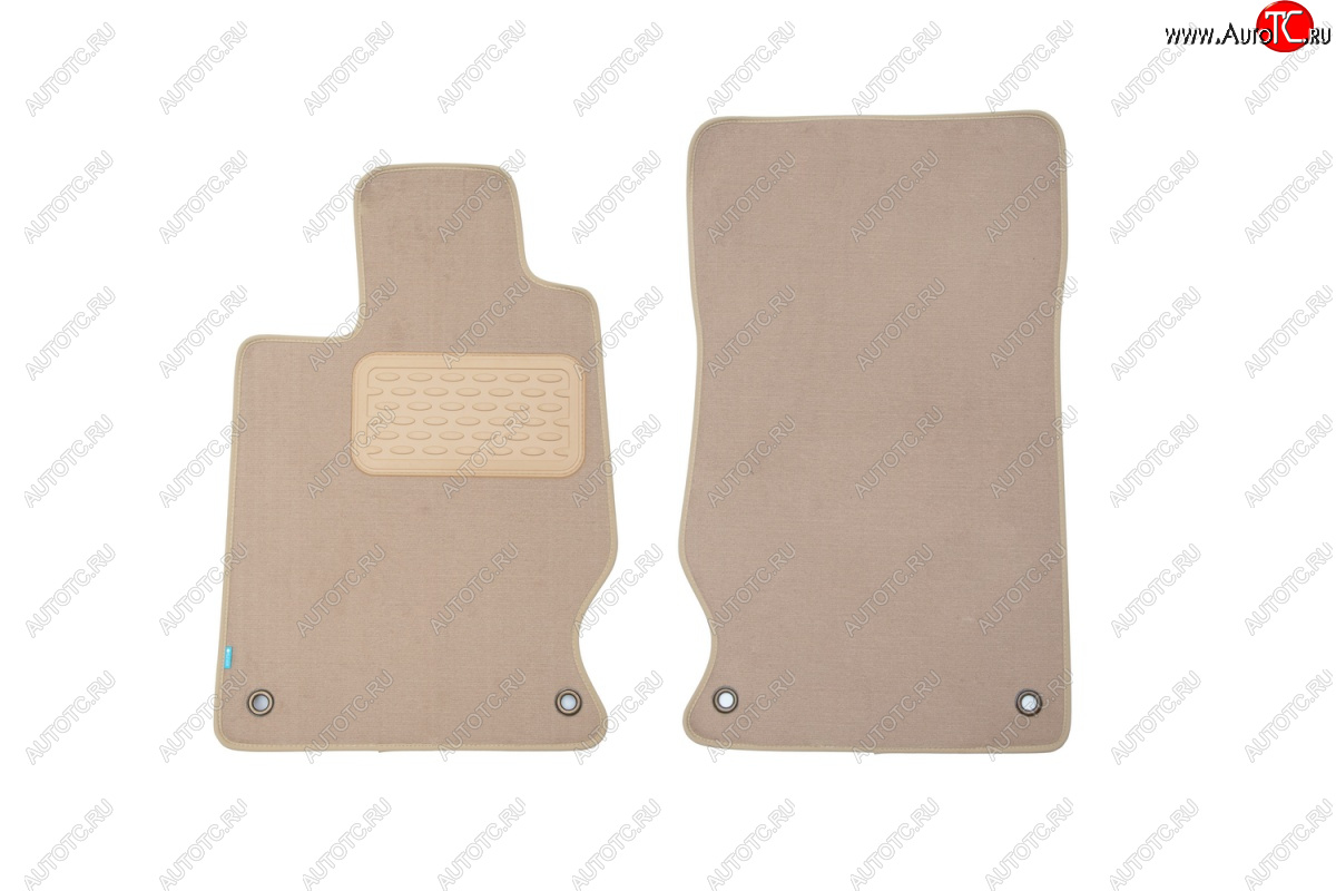 339 р. Текстильные коврики салона Klever Premium (передние 2шт)  Mercedes-Benz SL class  R230 (2002-2013) (Бежевые)  с доставкой в г. Кемерово