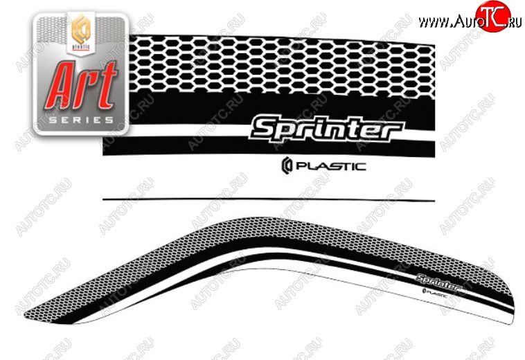 2 299 р. Дефлектора окон CA-Plastic  Mercedes-Benz Sprinter  W906 (2006-2013) (Серия Art серебро, Без хром.молдинга)  с доставкой в г. Кемерово