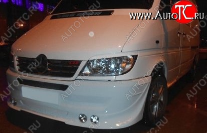 1 649 р. Реснички на фары CT Mercedes-Benz Sprinter W901 (1995-2000) (Неокрашенные)  с доставкой в г. Кемерово