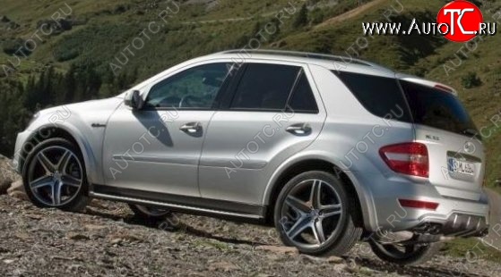 8 449 р. Накладки на колёсные арки CT Mercedes-Benz ML class W164 дорестайлинг (2005-2008) (Неокрашенные)  с доставкой в г. Кемерово