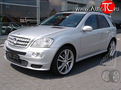 16 499 р. Накладка на передний бампер BRABUS Mercedes-Benz ML class W164 дорестайлинг (2005-2008) (Неокрашенная)  с доставкой в г. Кемерово