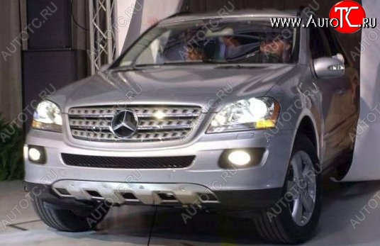 17 299 р. Накладка на передний бампер CT Mercedes-Benz ML class W164 дорестайлинг (2005-2008) (Неокрашенная)  с доставкой в г. Кемерово