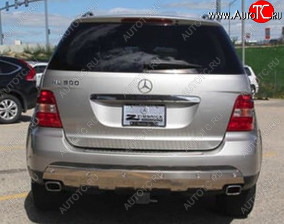 17 299 р. Накладка на задний бампер CT Mercedes-Benz ML class W164 дорестайлинг (2005-2008) (Неокрашенная)  с доставкой в г. Кемерово
