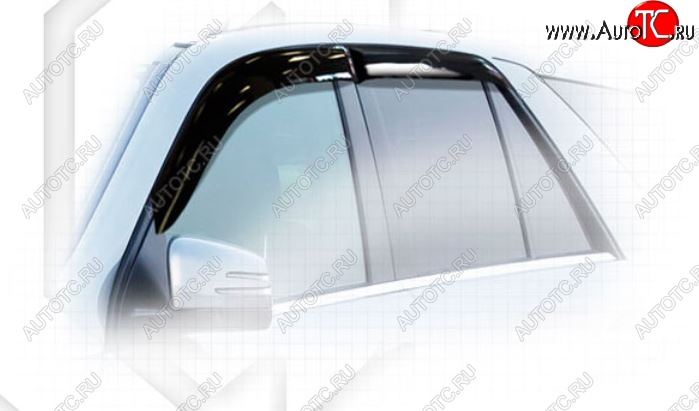 2 199 р. Дефлектора окон CA-Plastiс Mercedes-Benz ML class W166 (2011-2015) (Classic полупрозрачный, Без хром.молдинга)  с доставкой в г. Кемерово