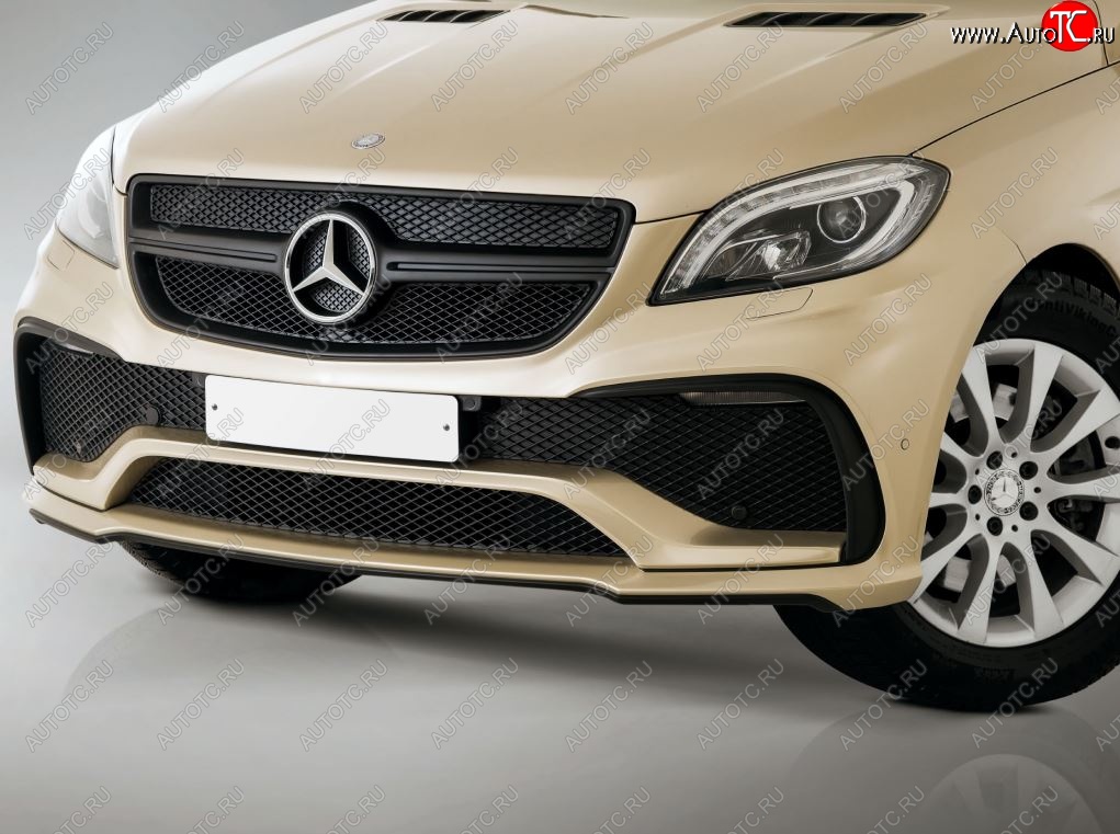 33 799 р. Передний бампер Yurol Mercedes-Benz ML class W166 (2011-2015) (Неокрашенный)  с доставкой в г. Кемерово
