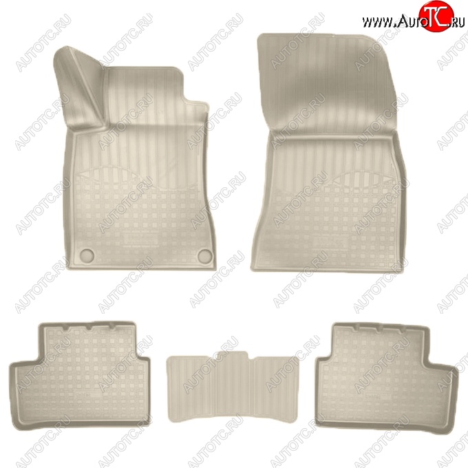 3 599 р. Коврики салонные Noplast (3D)  Mercedes-Benz A class  W177 - CLA class  C118 (Бежевые)  с доставкой в г. Кемерово