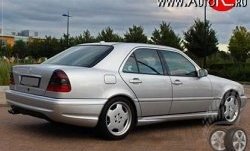 8 299 р. Пороги накладки AMG Mercedes-Benz C-Class W202 дорестайлинг седан (1993-1997) (Неокрашенные)  с доставкой в г. Кемерово. Увеличить фотографию 2
