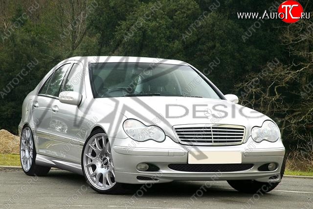 12 219 р. Накладка на передний бампер Rieger Mercedes-Benz C-Class W203 дорестайлинг седан (2000-2004)  с доставкой в г. Кемерово