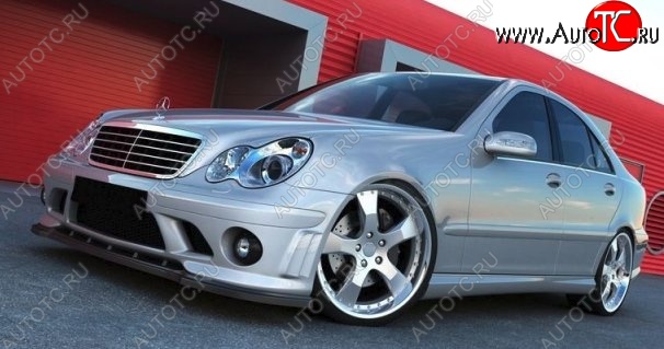 16 299 р. Передний бампер CT Mercedes-Benz C-Class W203 дорестайлинг седан (2000-2004) (Неокрашенный)  с доставкой в г. Кемерово