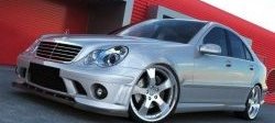 9 049 р. Пороги накладки AMG Style Mercedes-Benz C-Class W203 дорестайлинг седан (2000-2004) (Неокрашенные)  с доставкой в г. Кемерово. Увеличить фотографию 3