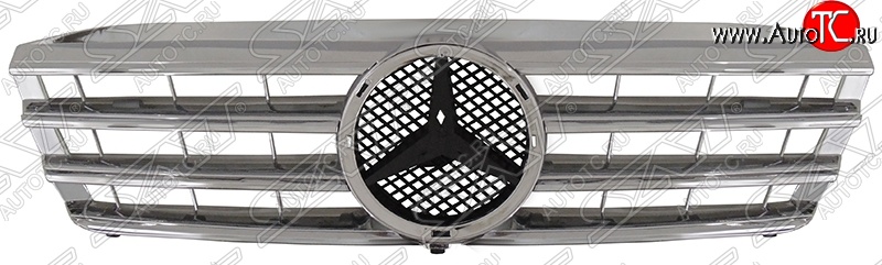 5 249 р. Решётка радиатора SAT (SPORT, с местом под эмблему) Mercedes-Benz C-Class W203 дорестайлинг седан (2000-2004) (Неокрашенная)  с доставкой в г. Кемерово