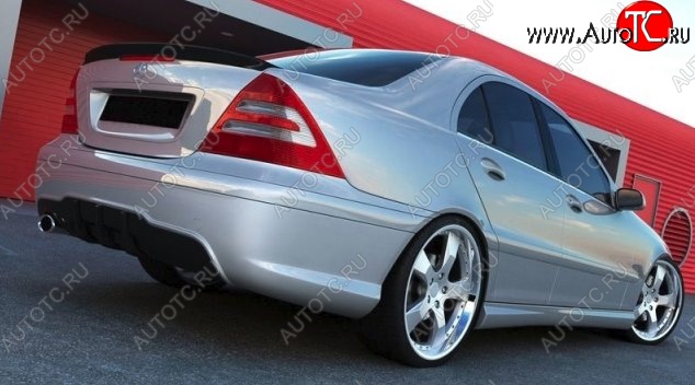 16 299 р. Задний бампер AMG Style Mercedes-Benz C-Class W203 дорестайлинг седан (2000-2004) (Неокрашенный)  с доставкой в г. Кемерово