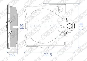Колодки тормозные SAT (задние) Mercedes-Benz C-Class  W203 - CLK class  W209