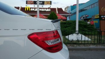 3 399 р. Лип спойлер АВТОКРАТ AMG  Mercedes-Benz C-Class  W204 (2007-2015) дорестайлинг седан, рестайлинг седан (Неокрашенный)  с доставкой в г. Кемерово. Увеличить фотографию 2