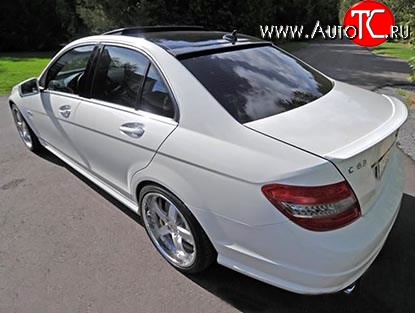 4 749 р. Козырёк на заднее лобовое стекло AMG Mercedes-Benz C-Class W204 дорестайлинг седан (2007-2011) (Неокрашенный)  с доставкой в г. Кемерово