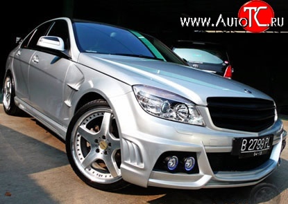 19 949 р. Передний бампер WALD Mercedes-Benz C-Class W204 дорестайлинг седан (2007-2011) (Неокрашенный)  с доставкой в г. Кемерово