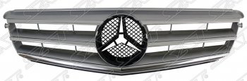 Решётка радиатора SAT (под эмблему) Mercedes-Benz C-Class  W204 (2007-2015) дорестайлинг седан, рестайлинг седан