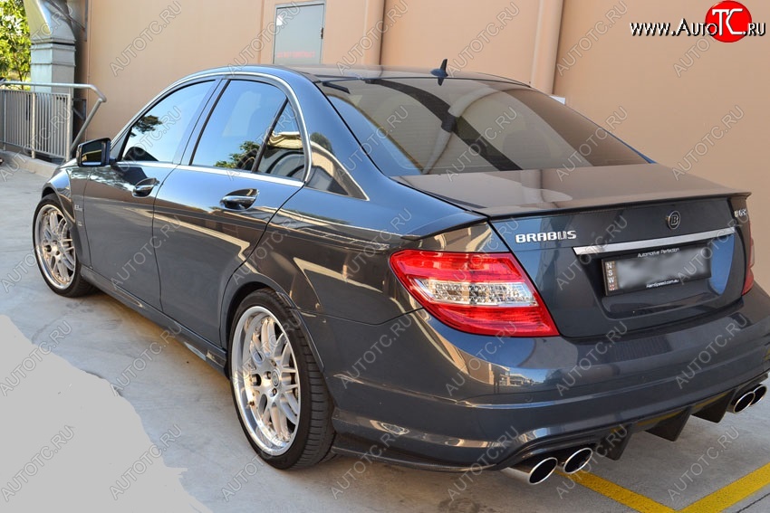 4 849 р. Лип спойлер BRABUS Mercedes-Benz C-Class W204 дорестайлинг седан (2007-2011) (Неокрашенный)  с доставкой в г. Кемерово
