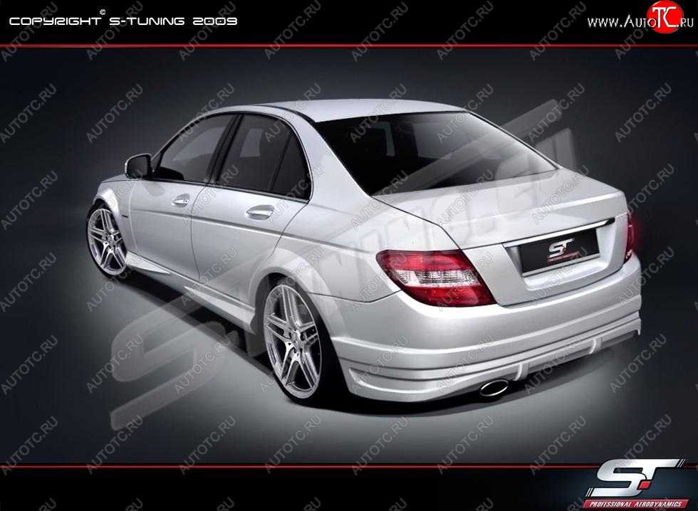 25 899 р. Задний бампер Wild Mercedes-Benz C-Class W204 дорестайлинг седан (2007-2011)  с доставкой в г. Кемерово