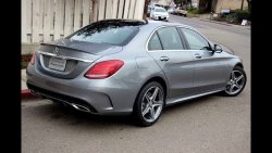 5 249 р. Лип спойлер C63 AMG Mercedes-Benz C-Class W205 дорестайлинг седан (2015-2018) (Неокрашенный)  с доставкой в г. Кемерово. Увеличить фотографию 2