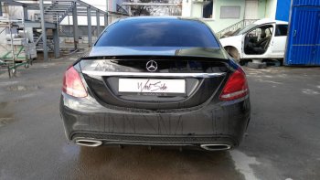 3 399 р. Лип спойлер АВТОКРАТ  Mercedes-Benz C-Class  W205 (2015-2018) дорестайлинг седан (Неокрашенный)  с доставкой в г. Кемерово. Увеличить фотографию 6