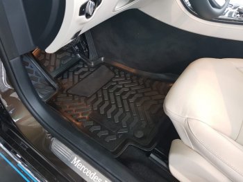 2 049 р. Комплект ковриков в салон Aileron 3D (с подпятником)  Mercedes-Benz C-Class  W205 (2015-2018) дорестайлинг седан  с доставкой в г. Кемерово. Увеличить фотографию 8