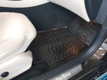 2 049 р. Комплект ковриков в салон Aileron 3D (с подпятником)  Mercedes-Benz C-Class  W205 (2015-2018) дорестайлинг седан  с доставкой в г. Кемерово. Увеличить фотографию 4