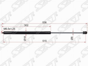 Упор капота SAT (газовый) Mercedes-Benz C-Class  W203 (2000-2008) дорестайлинг седан, рестайлинг седан