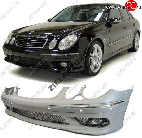 55 929 р. Передний бампер Lorinzer Mercedes-Benz E-Class W211 дорестайлинг седан (2002-2006)  с доставкой в г. Кемерово