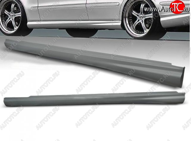 16 899 р. Пороги накладки AMG-Style Mercedes-Benz E-Class W211 дорестайлинг седан (2002-2006) (Неокрашенные)  с доставкой в г. Кемерово