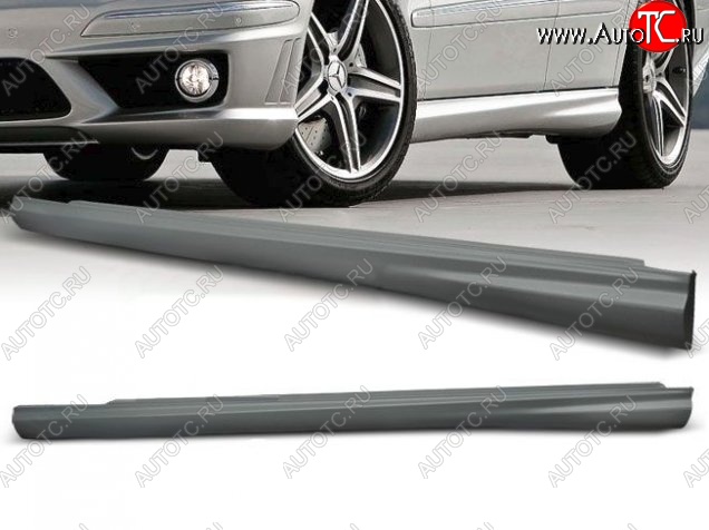 20 649 р. Пороги накладки E63 Style Mercedes-Benz E-Class W211 дорестайлинг седан (2002-2006) (Неокрашенные)  с доставкой в г. Кемерово