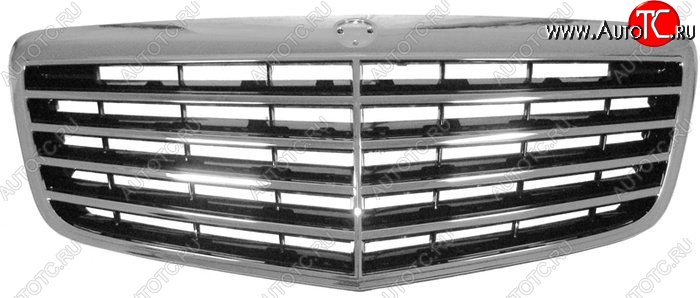 8 249 р. Решётка радиатора SAT  Mercedes-Benz E-Class  W211 (2006-2009) рестайлинг седан (Неокрашенная)  с доставкой в г. Кемерово