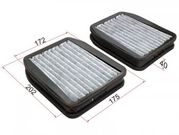 Фильтр салонный SAT (комплект, 202*175*40 mm) Mercedes-Benz E-Class  W211 (2002-2009) дорестайлинг седан, рестайлинг седан