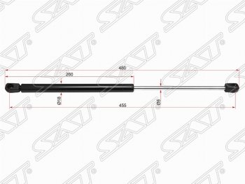 Упор капота SAT (газовый) Mercedes-Benz E-Class  W212 (2009-2012) дорестайлинг седан