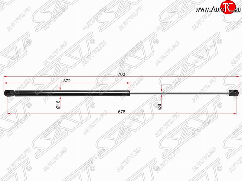 699 р. Газовый упор капота SAT  Mercedes-Benz S class  W220 (1998-2005)  с доставкой в г. Кемерово