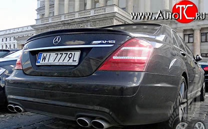 5 099 р. Лип спойлер AMG Mercedes-Benz S class W221 (2006-2013) (Неокрашенный)  с доставкой в г. Кемерово