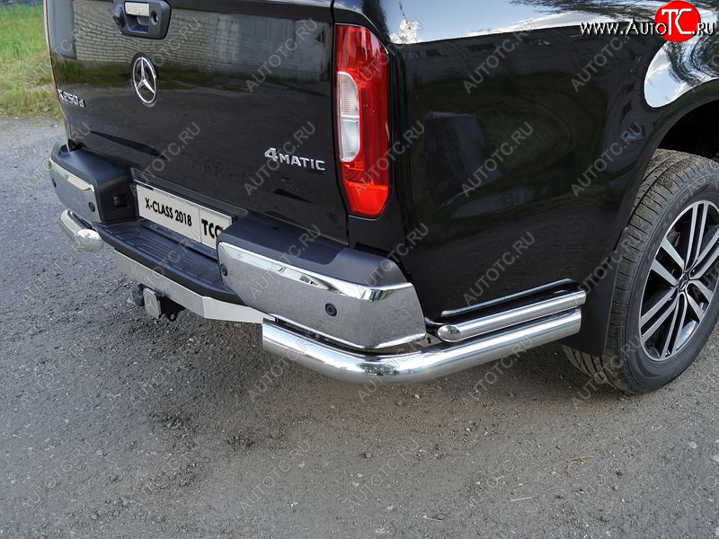 36 299 р. Защита заднего бампера (уголки двойные) ТСС 76,1/42,4 мм  Mercedes-Benz X class  W470 (2017-2020)  с доставкой в г. Кемерово