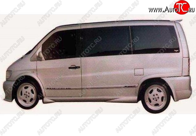 6 249 р. Пороги накладки CT Mercedes-Benz Vito W638 (1996-2003) (Неокрашенные)  с доставкой в г. Кемерово