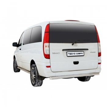 Защита заднего бампера ТехноСфера (Техно Сфера) (нержавейка, d63.5 mm) Mercedes-Benz Vito  W639 (2010-2014) рестайлинг